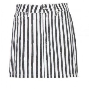 Marc Jacobs Icon Mini Striped Denim Skirt